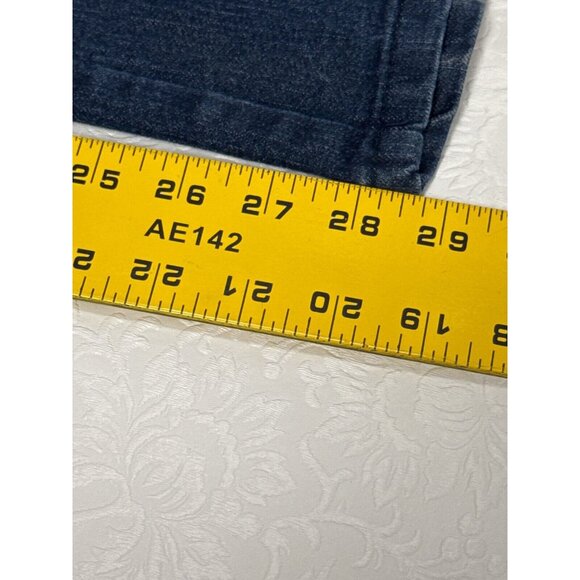 Blair Womens Pull On Tapered Leg Jeans Size 18 Elastic Waist Blue Denim Stretch - Picture 9 of 9